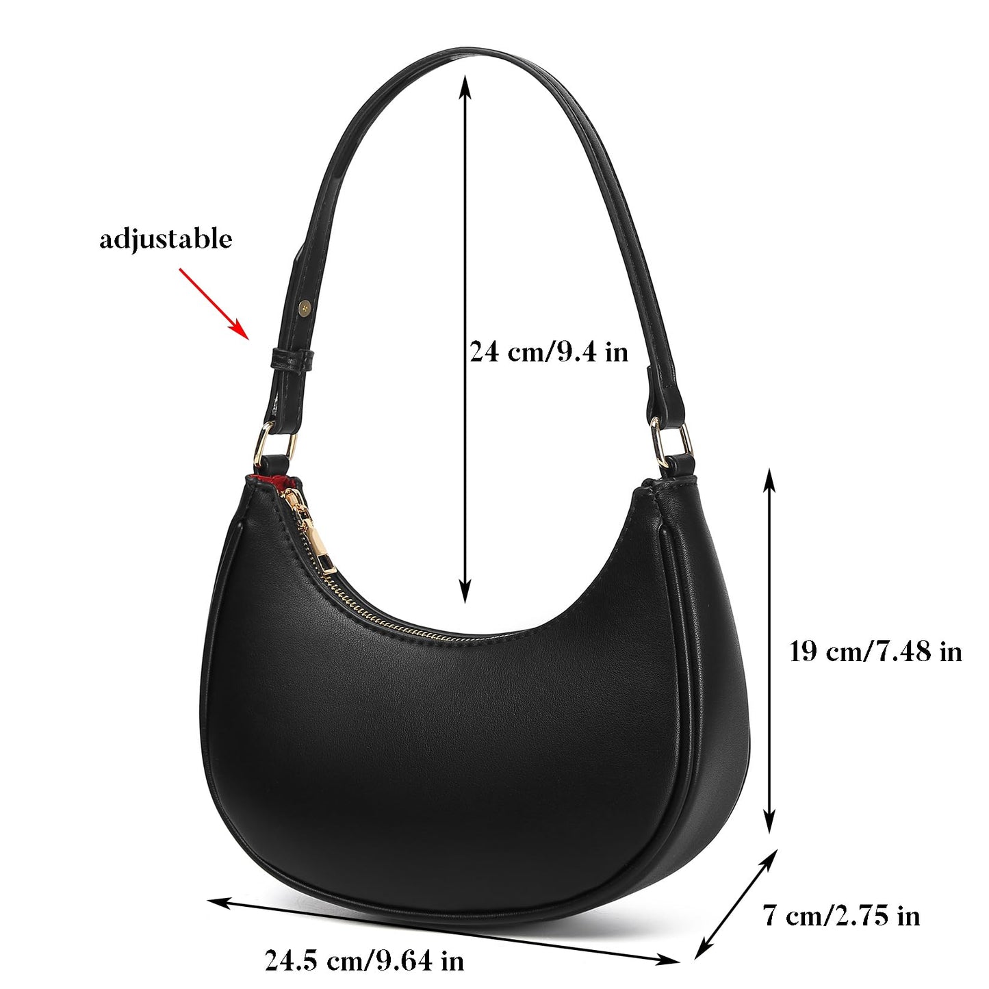 Barabum Retro Classic Clutch Shoulder Tote HandBag with Zipper Closure for Women, 6-a, Small - Available at All In One Marketplace Canada