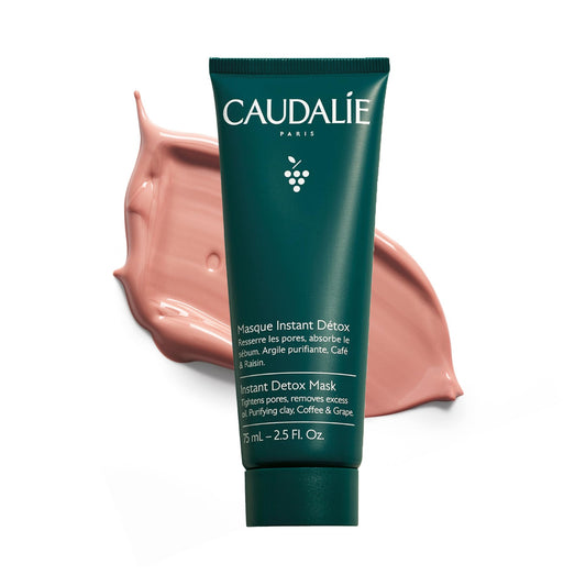 Caudalie Instant Detox Mask 75ml - Cleanse and visibly tighten pores in 10 minutes, with Pink Clay and Caffeine for more Luminous, Clearer-Looking Skin, Fragrance-free and Vegan - Available at All In One Marketplace Canada