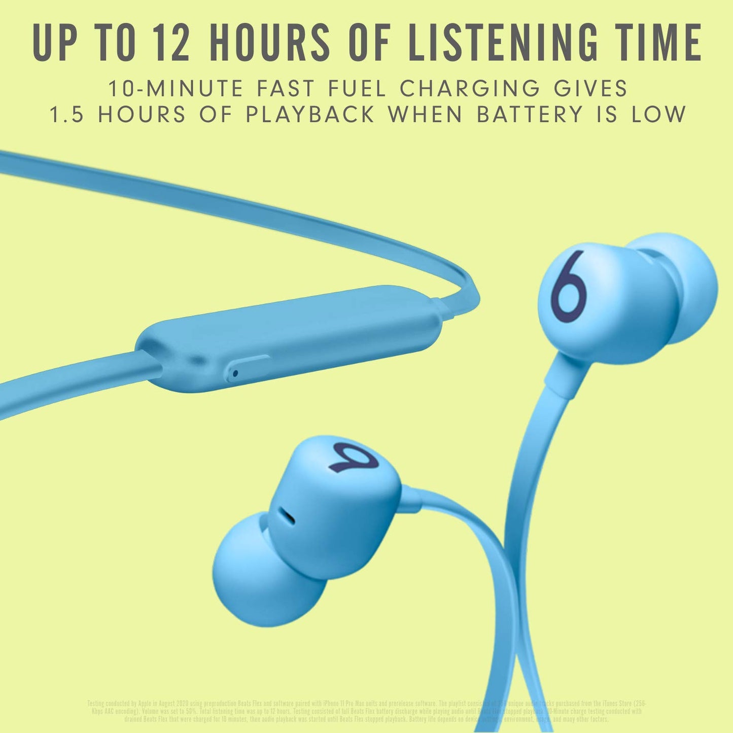 Beats Flex Wireless Earbuds Apple W1 Headphone Chip, Magnetic Earphones, Class 1 Bluetooth, 12 Hours of Listening Time, Built-in Microphone - Blue 🍁 All In One Marketplace Canada