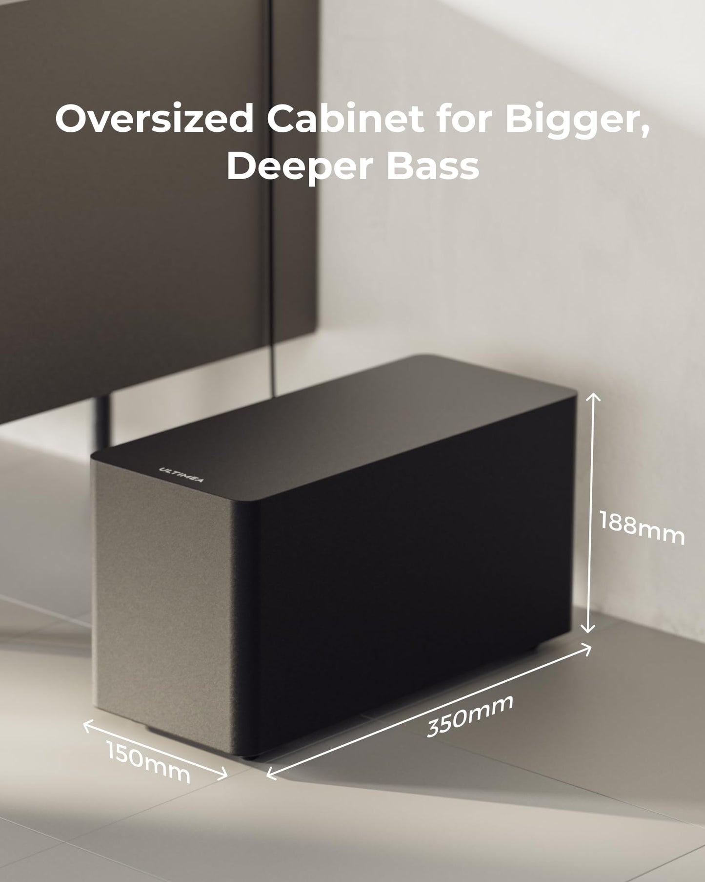 ULTIMEA 5.1ch Soundbar with Dolby Atmos, Sound Bar with Subwoofer for Smart TV, Home Theater Surround Sound System for TV, 300W, Adjustable Bass Boost, App, Bluetooth 5.4, Poseidon M60 (2025 Model)