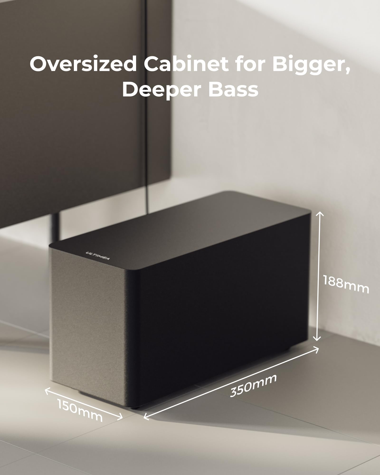 ULTIMEA 5.1ch Soundbar with Dolby Atmos, Sound Bar with Subwoofer for Smart TV, Home Theater Surround Sound System for TV, 300W, Adjustable Bass Boost, App, Bluetooth 5.4, Poseidon M60 (2025 Model)