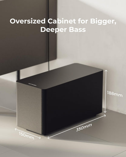ULTIMEA 5.1ch Soundbar with Dolby Atmos, Sound Bar with Subwoofer for Smart TV, Home Theater Surround Sound System for TV, 300W, Adjustable Bass Boost, App, Bluetooth 5.4, Poseidon M60 (2025 Model)