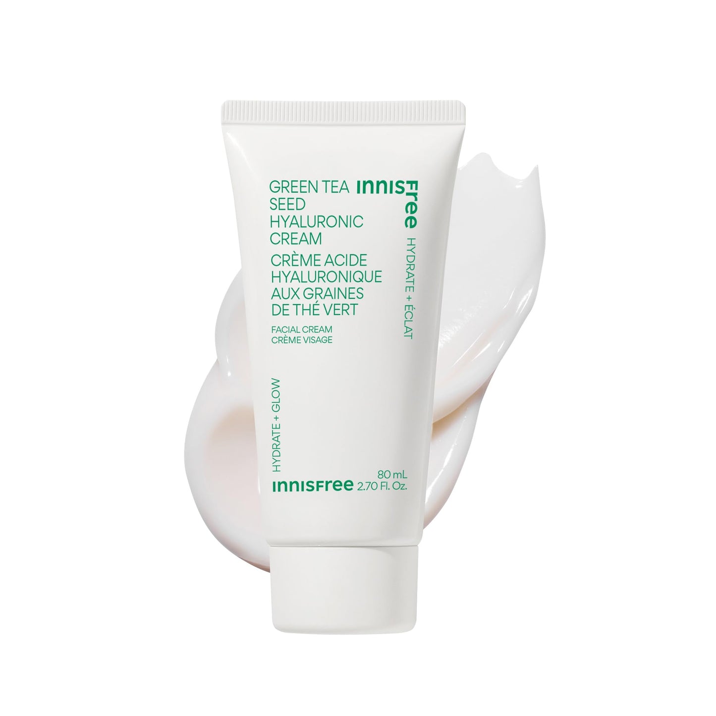 innisfree Jumbo Green Tea Seed Hyaluronic Acid Cream With Barrier Boosting Complex and Ceramide, Korean Hydrating Face Moisturizer for Dry Skin innisfree