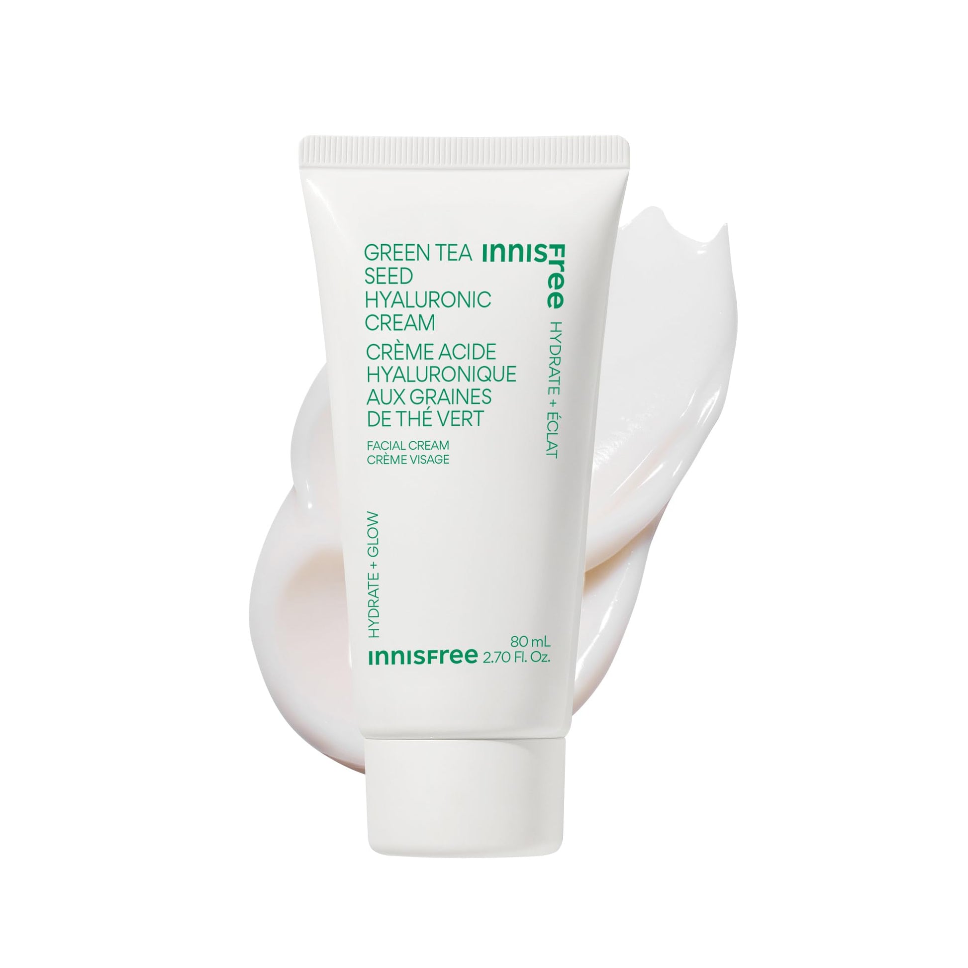 innisfree Jumbo Green Tea Seed Hyaluronic Acid Cream With Barrier Boosting Complex and Ceramide, Korean Hydrating Face Moisturizer for Dry Skin innisfree