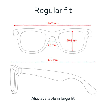 Ray-Ban Meta Glasses, Wayfarer - Shiny Black/G15 Green - Available at All In One Marketplace Canada