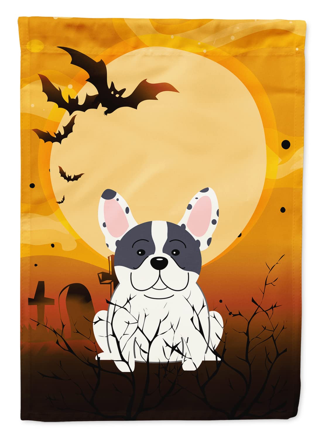 Caroline's Treasures BB4277GF Halloween French Bulldog Piebald Garden Size Flag, Small, Multicolor