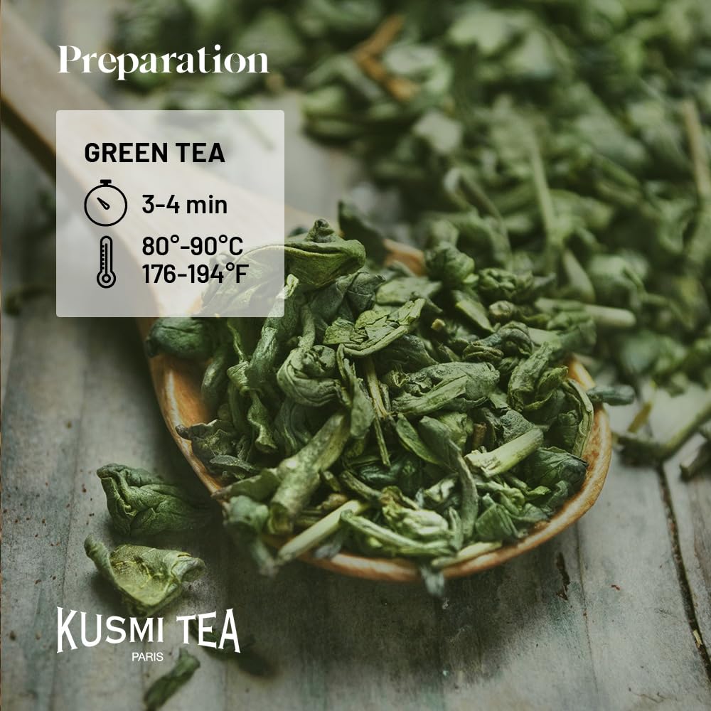 KUSMI TEA, BB Detox - Loose Leaf Tea Tin - Organic Blend of Green Tea, Maté & Grapefruit-flavoured Plants, 100g KUSMI TEA