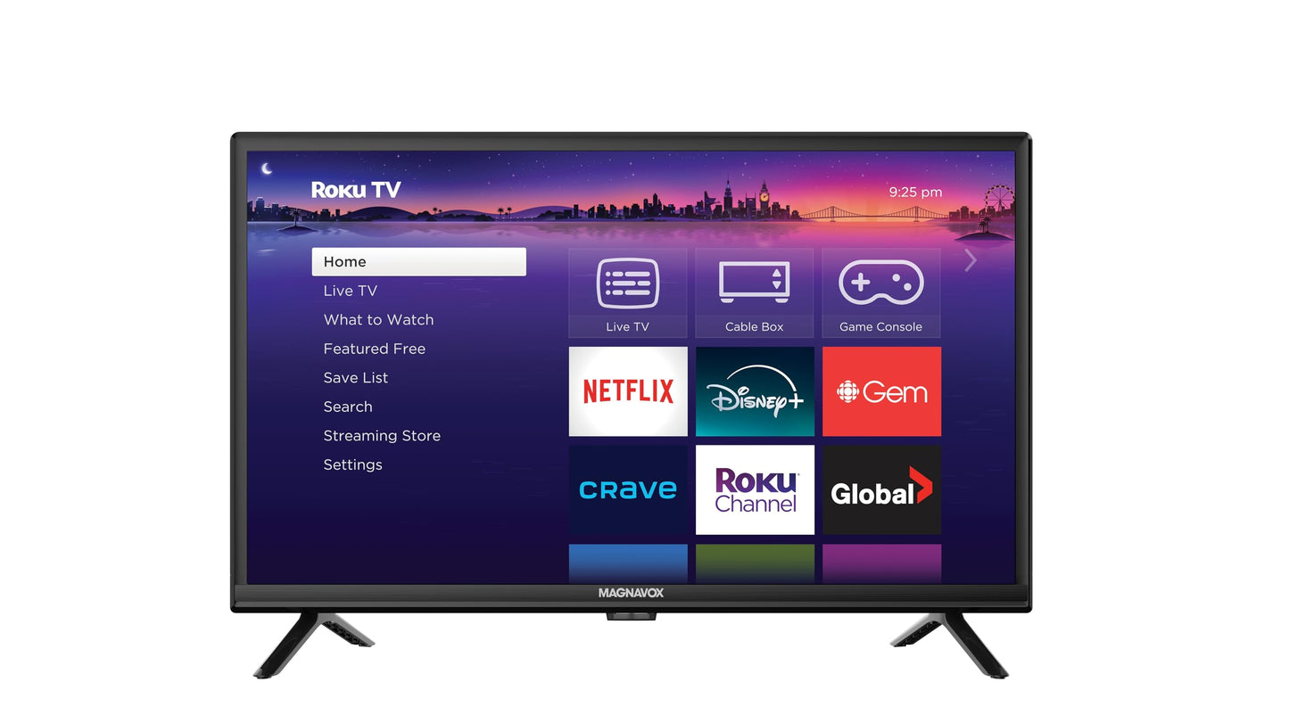 MAGNAVOX 24" ROKU Television, 720p, Black - Available at All In One Marketplace Canada