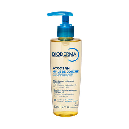 Bioderma - Atoderm - Shower Oil - Moisturizing and Nourishing Body and Face Wash - for Family with Very Dry Sensitive Skin - 6.67 fl.oz. - Available at All In One Marketplace Canada