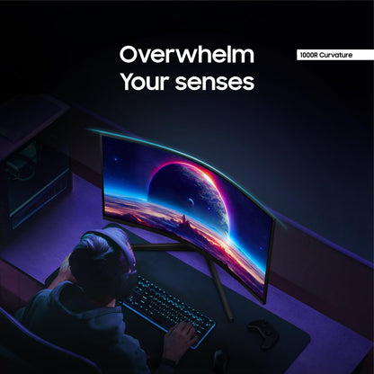 Samsung Odyssey 32 inch Curved Gaming Monitor (2,560 x 1,440) G55C QHD 165 Hz 1 ms, HDR10, FreeSync, Eye Saver Mode, 1000R Curvature- LS32CG550ENXZA Samsung