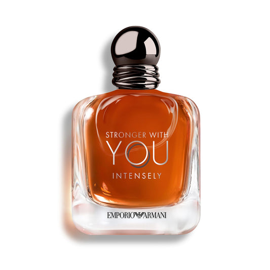 Armani Beauty – Stronger With You Intensely – Cologne for Men – Fougère Ambery Woody Men’s Fragrance – Pink Pepper, Lavender, Vanilla Notes - 100 ml