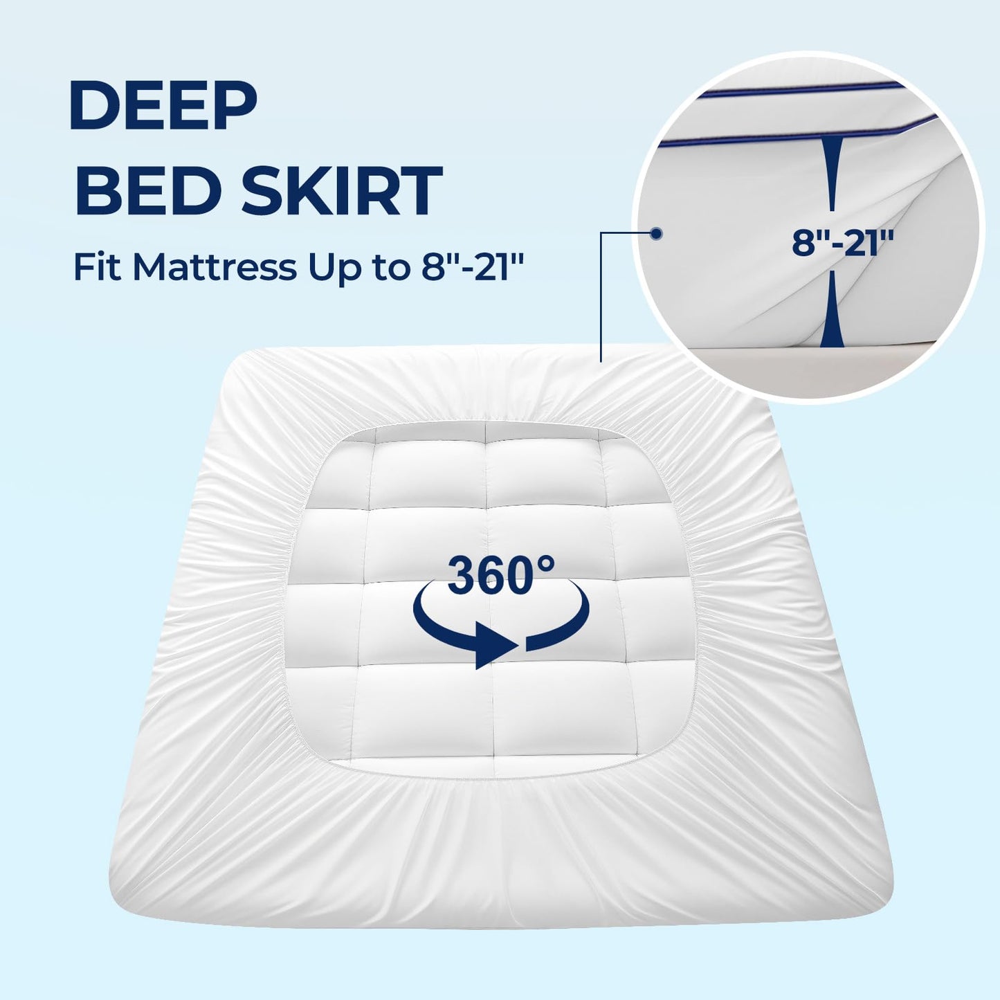 Premium Dual Layer 3 Inch Memory Foam Mattress Topper, 2 Inch Gel Memory Foam and 1 Inch Pillow Top Mattress Pad Cover for Back Pain, Comfort Support（Full/Double Size 54" x 75"）