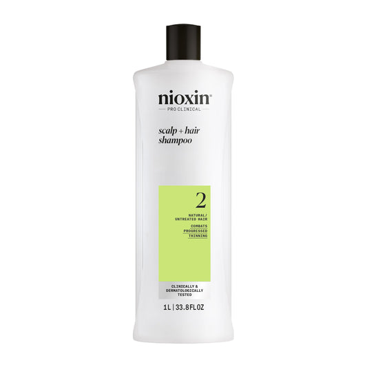 Nioxin Scalp + Hair Thickening System 2 Shampoo, For Natural Hair with Progressed Thinning, 33.8 fl oz (Packaging May Vary) - Available at All In One Marketplace Canada