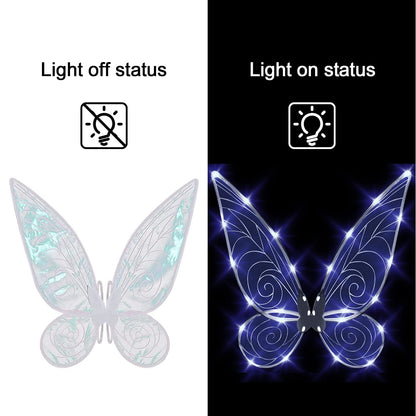 Light up Fairy Wings for Adults,LED Butterfly Wings for Girls Women,Halloween Costume, Christmas Gift for Kids 🍁 All In One Marketplace Canada
