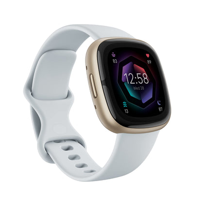 Google Fitbit Sense 2 - Health & Fitness Smartwatch - Blue Mist/Pale Gold Fitbit