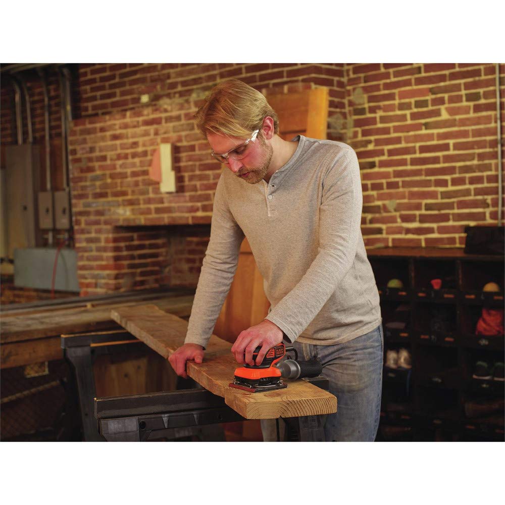BLACK+DECKER 2.0 Amp Electric 1/4 Sheet Orbit Sander (BDEQS300) BLACK+DECKER