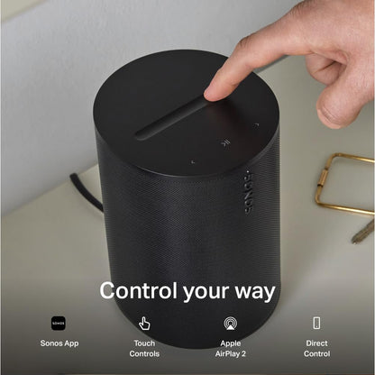 Sonos Era 100 SL - Compact, Microphone-Free Speaker with WiFi, Bluetooth - Black Sonos