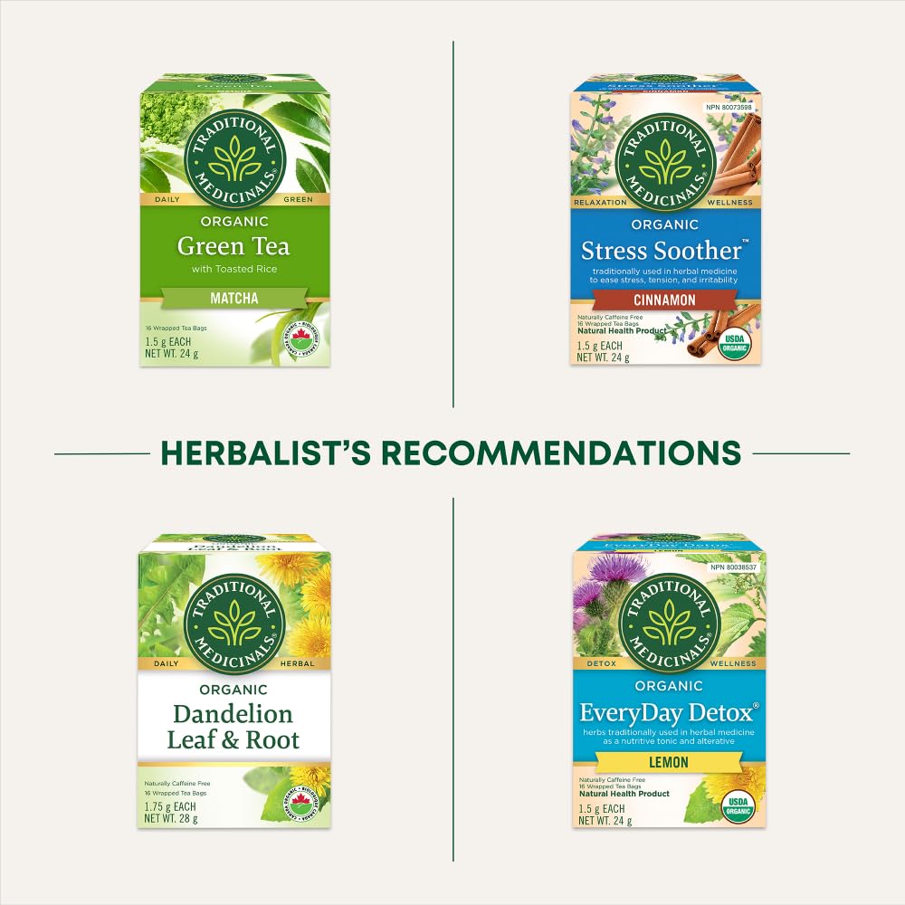 Traditional Medicinals - Tisane biologique d'hibiscus (Paquet de 6) - Ingrédients issus du commerce équitable - Acidulée, piquante et fruitée - 96 sachets de thé au total