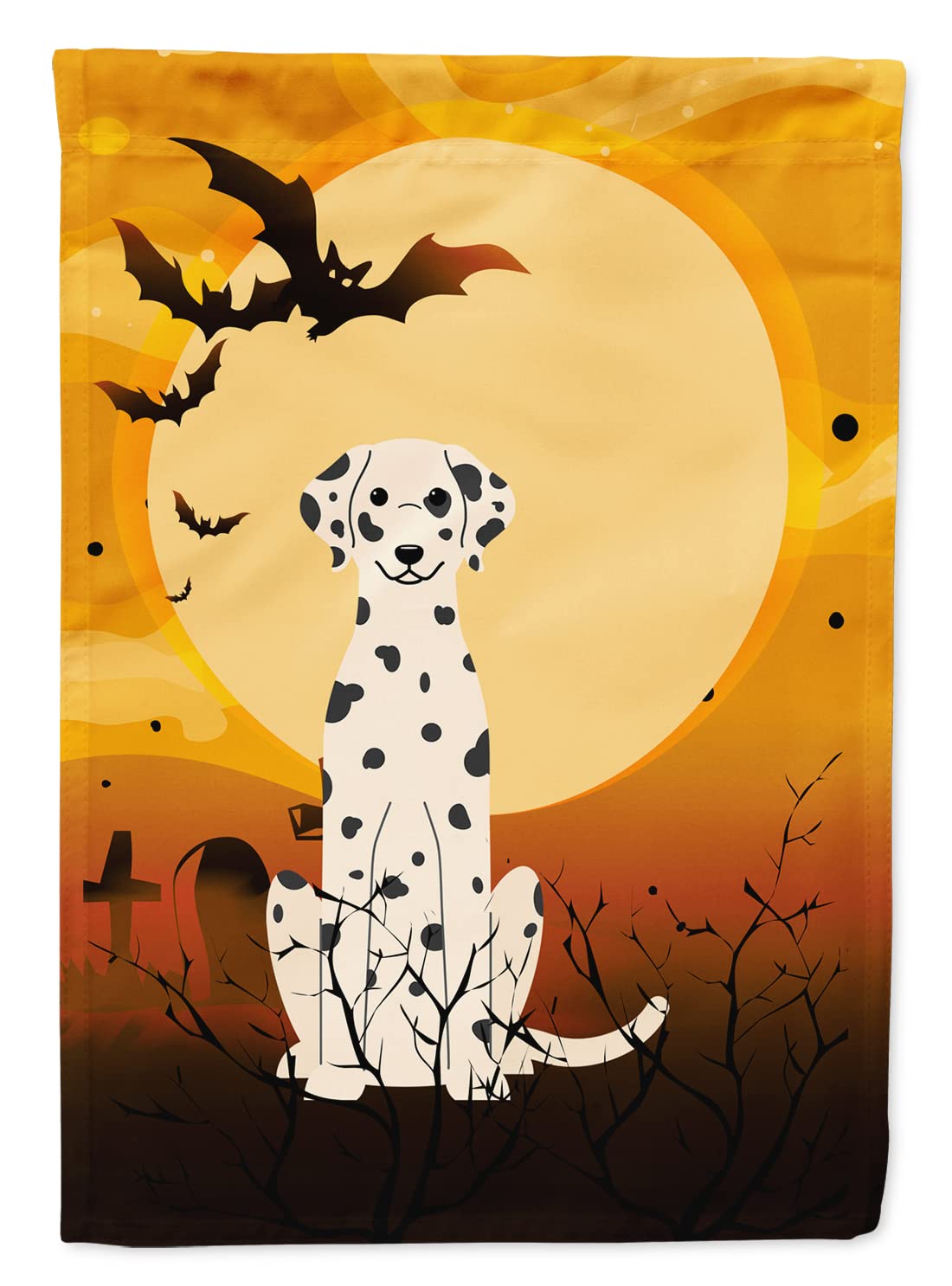 Drapeau de maison en toile Caroline's Treasures BB4363CHF Dalmatien d'Halloween, grand format, multicolore