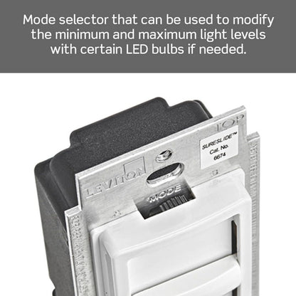 Leviton 2-Pack SureSlide Dimmer Switch for Dimmable LED, Halogen and Incandescent Bulbs, 6674-2PK, White - Available at All In One Marketplace Canada