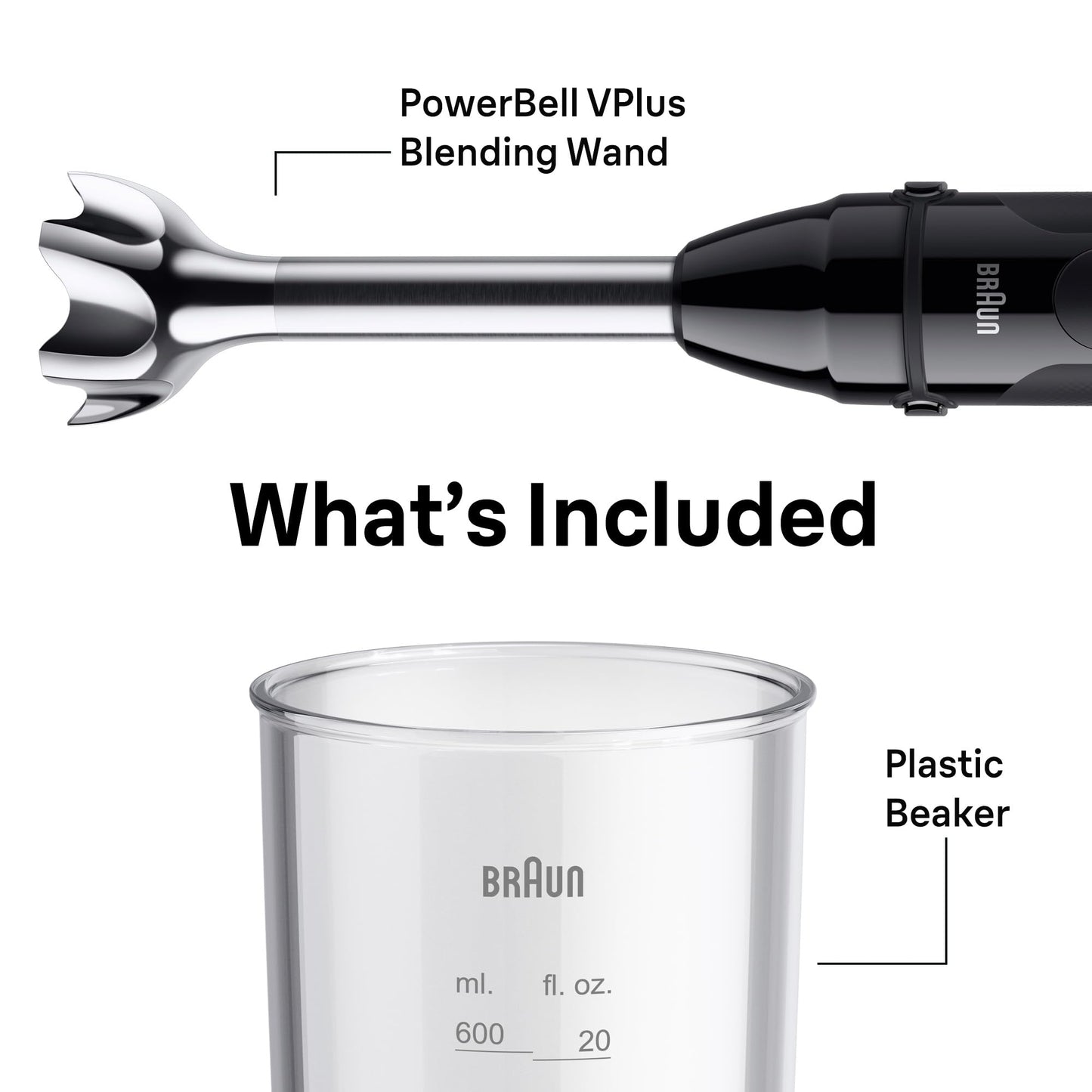 Braun MultiQuick Vario 5 Immersion Blender, 21-Speed, Turbo Boost, 500W Braun