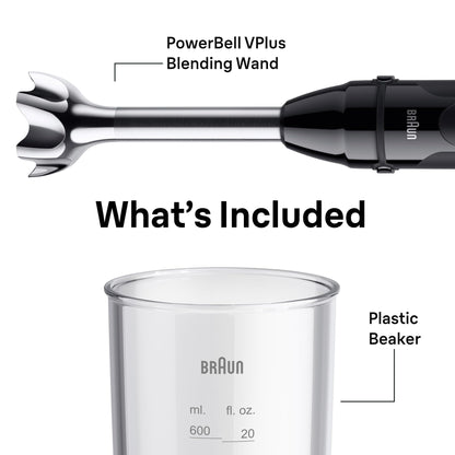 Braun MultiQuick Vario 5 Immersion Blender, 21-Speed, Turbo Boost, 500W Braun