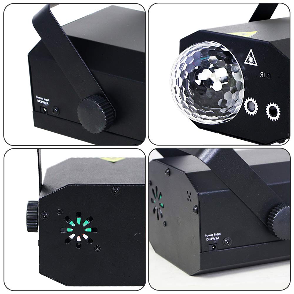 Party Lights, Disco Ball Lights,Dj Disco Lights,Rave Lights Stage Light Strobe Lights Laser Lights Sound Activated with Remote Control for Xmas Club Bar Parties Holiday Dance Christmas Birthdy 🍁 All In One Marketplace Canada