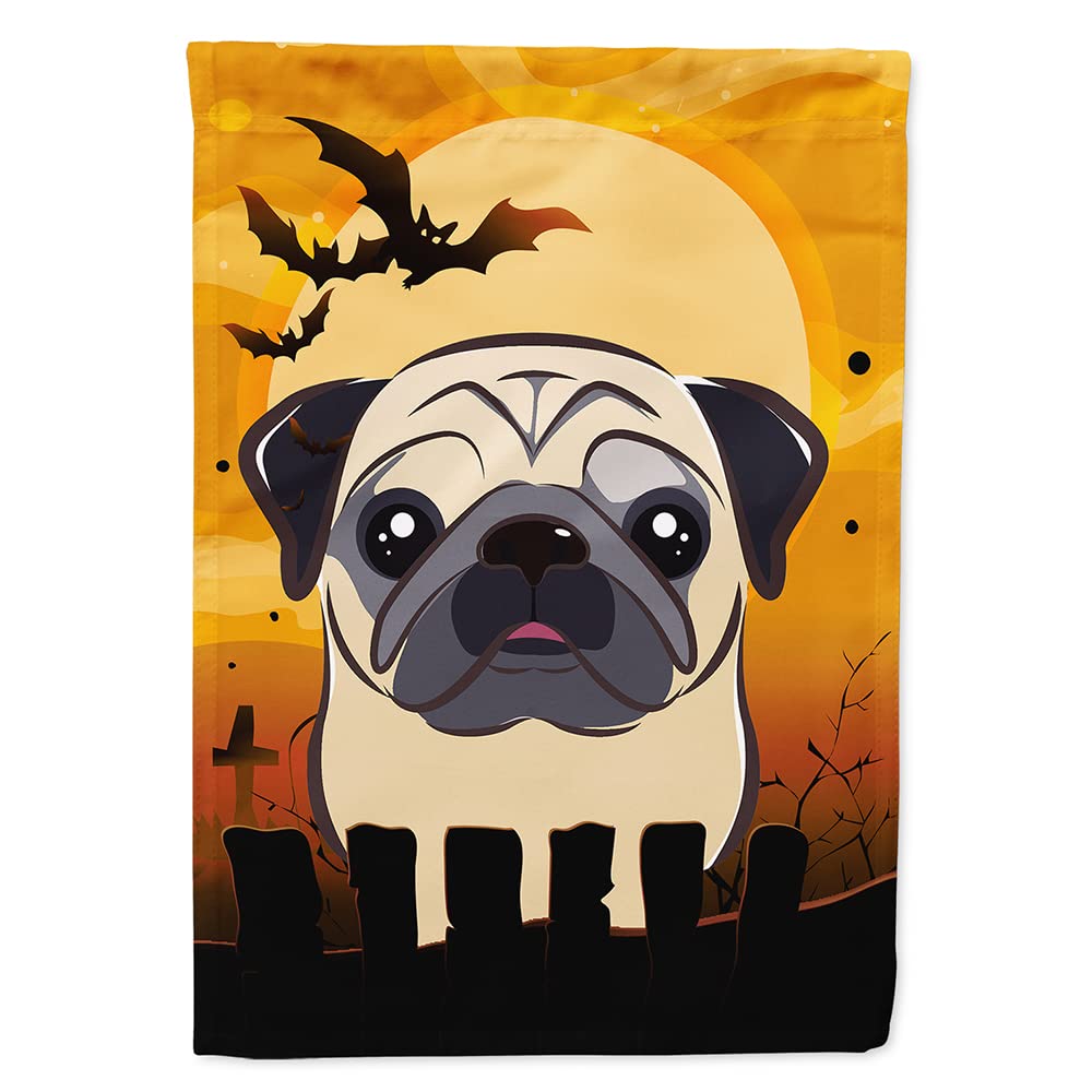 Drapeau de maison Caroline's Treasures BB1820CHF en toile avec carlin faon pour Halloween, multicolore, grand modèle