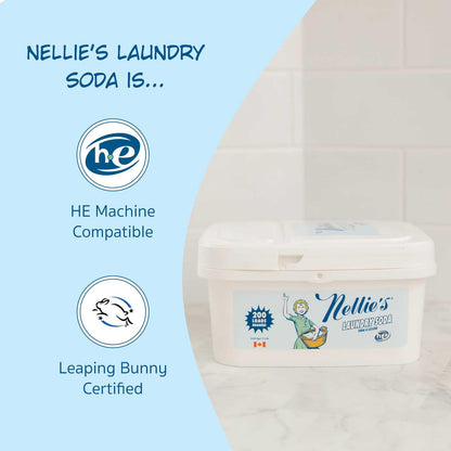 Nellie's Laundry Soda | Fragrance-Free Powder Laundry Detergent | 200 Loads - Available at All In One Marketplace Canada