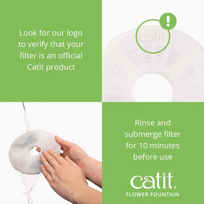 Catit Senses 2.0 Flower Fountain, 3 L Cat Water Fountain, Green 🍁 All In One Marketplace Canada