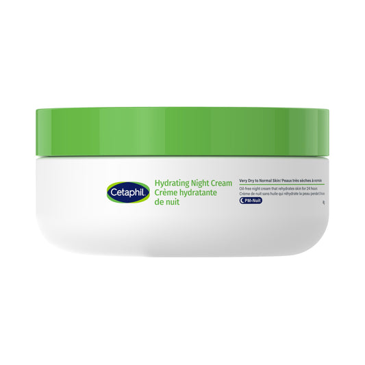 Cetaphil Hydrating Night Cream, Anti-Aging Face Moisturizer with Hyaluronic Acid & Olive Oil, Pro-Vitamin A, C & E, 24Hr Intense Hydration, Dermatologist Tested, 48g