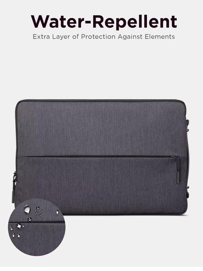 Lenovo Urban Sleeve for 15.6-inch Laptop/Notebook/Tablet - Water Resistant - Padded Compartments - Zippered Accessory Storage - Reinforced Rubber Corners - Extendable Handle - Charcoal Grey