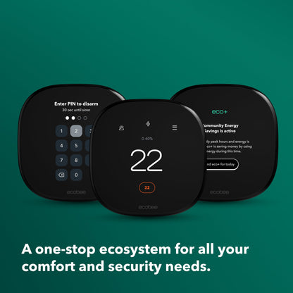 ecobee New Smart Thermostat Enhanced - Programmable Wifi Thermostat - Works with Siri, Alexa, Google Assistant - Energy Star Certified - Smart Home - Available at All In One Marketplace Canada