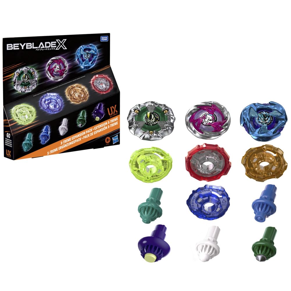 Beyblade X X-treme Expansion Pack | Includes 3 Blades, 4 Ratchets, 5 Bits | Battling Tops Game Toys, Ages 8+ BEYBLADE