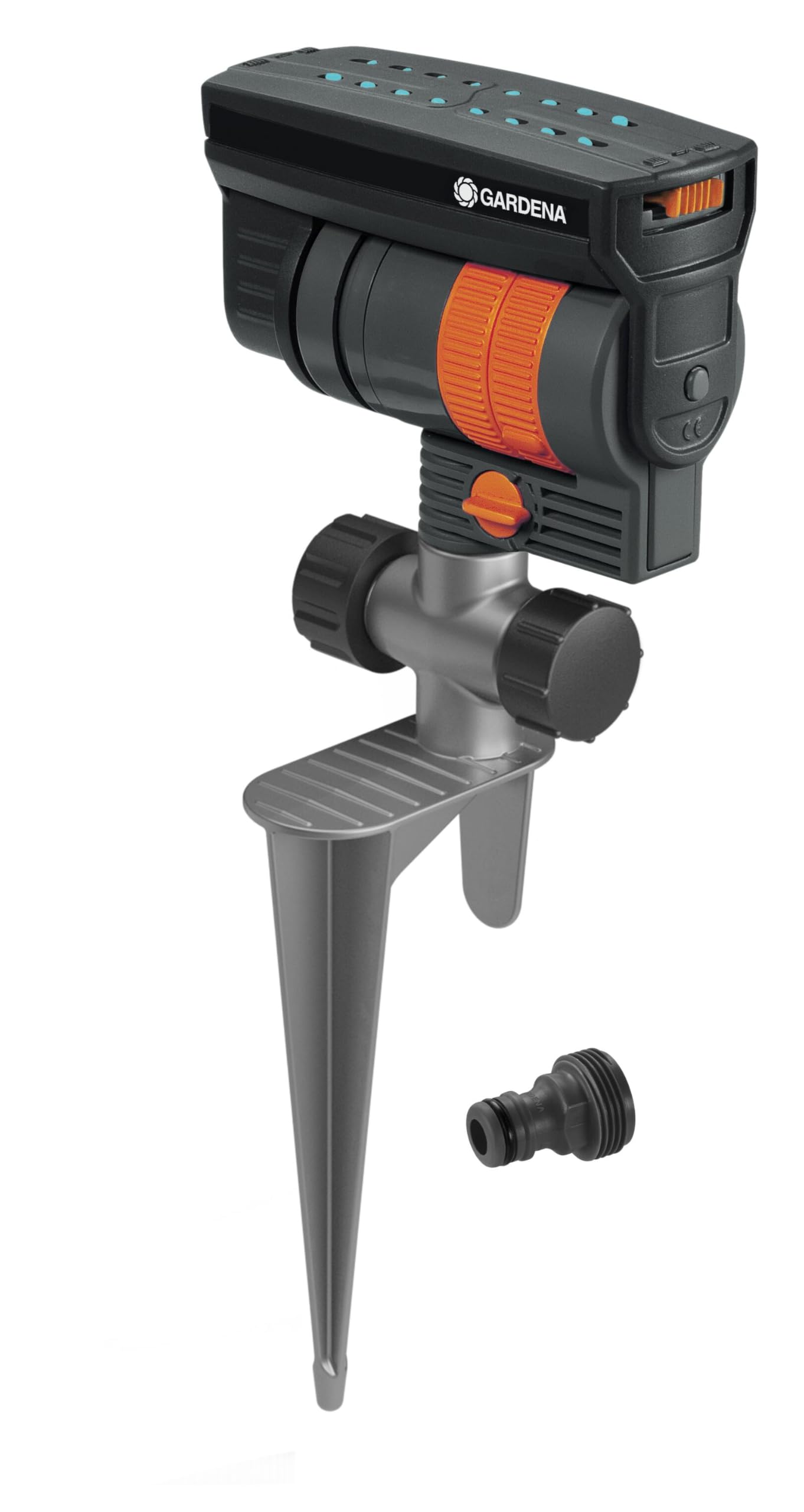 Gardena ZoomMaxx Oscillating Sprinkler on Metal Step Spike GARDENA