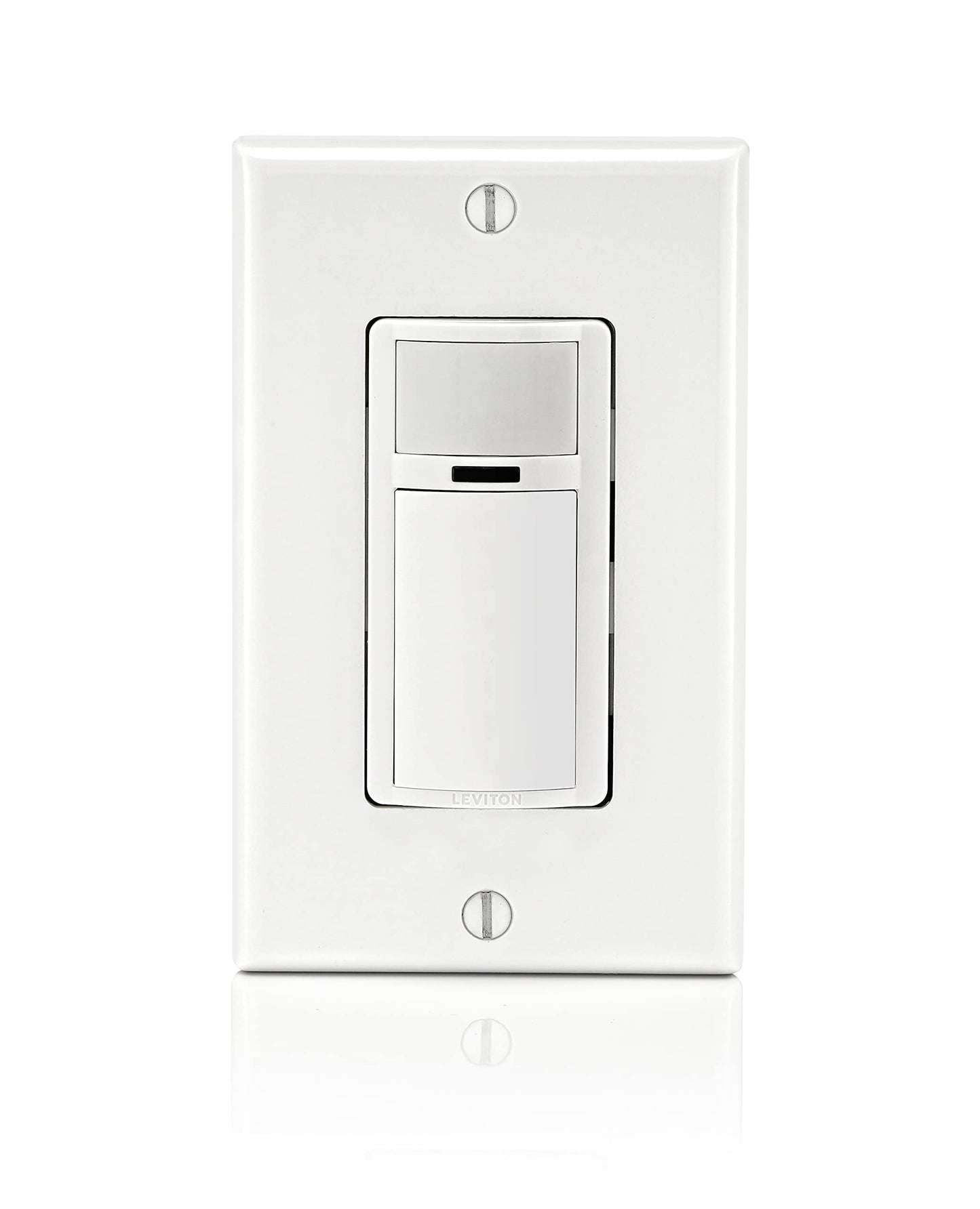 Leviton 2-Pack Decora Occupancy Motion Sensor Light Switch, Auto-On, 2A, Residential Grade, Single Pole, DOS02-2PK, White Leviton
