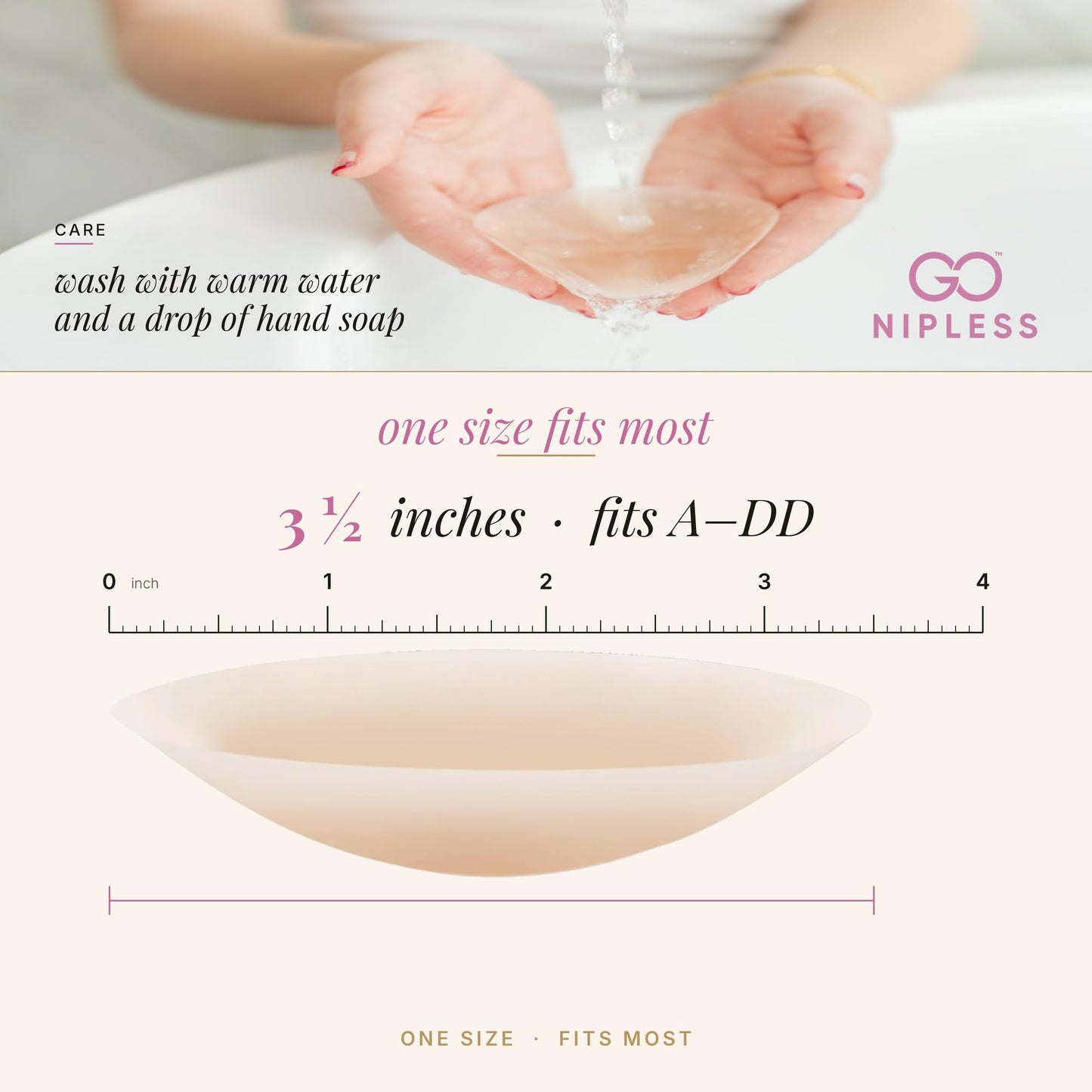Nipple Covers for Women-Reusable Pasties Nipple Cover-Adhesive Silicone Nipple Pasties-Size A-D Womens Bra (1 Pair)