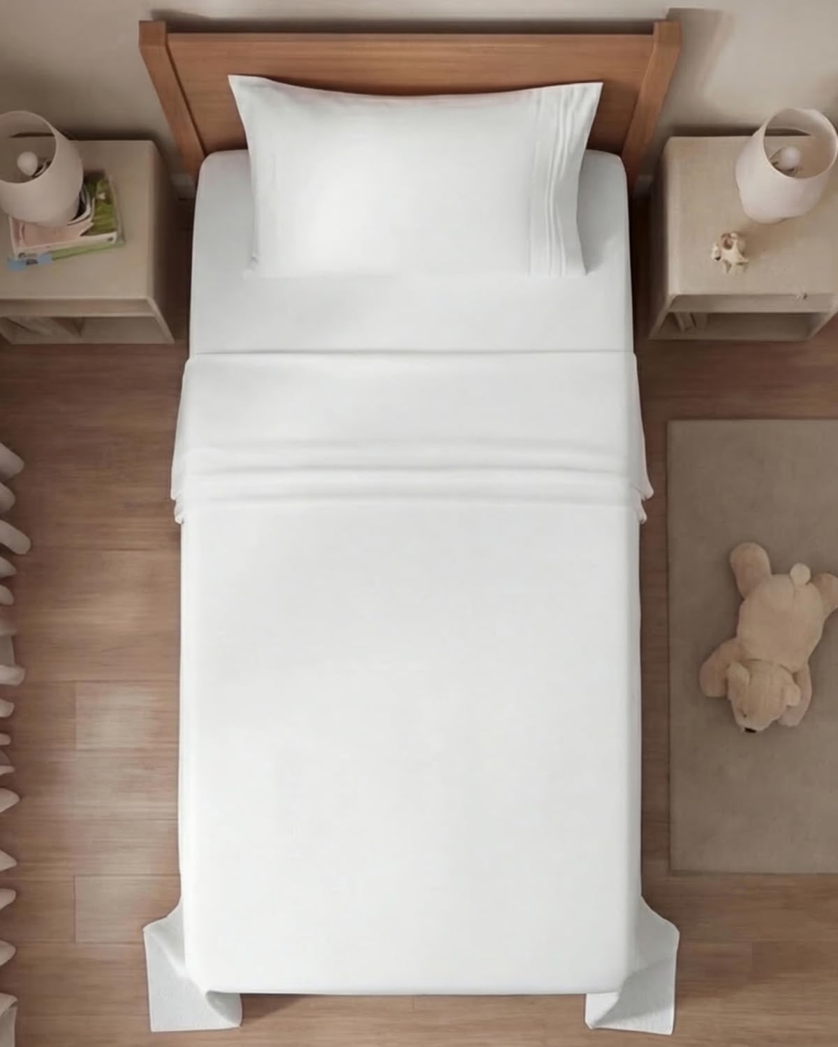 Twin Size Sheet Set - 3 Piece Set - Hotel Luxury Bed Sheets - Extra Soft - Deep Pockets - Easy Fit - Breathable & Cooling Sheets - Wrinkle Free - Comfy - White Bed Sheets – Twins Sheets - 3 PC