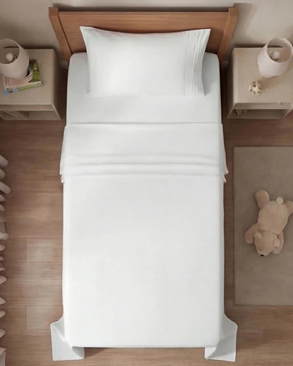 Twin Size Sheet Set - 3 Piece Set - Hotel Luxury Bed Sheets - Extra Soft - Deep Pockets - Easy Fit - Breathable & Cooling Sheets - Wrinkle Free - Comfy - White Bed Sheets – Twins Sheets - 3 PC