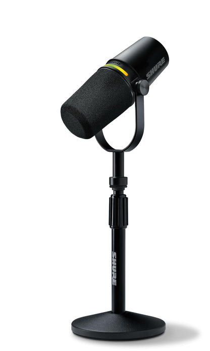 Shure MV7+ USB-C & XLR Podcast Dynamic Mic with Stand - Black