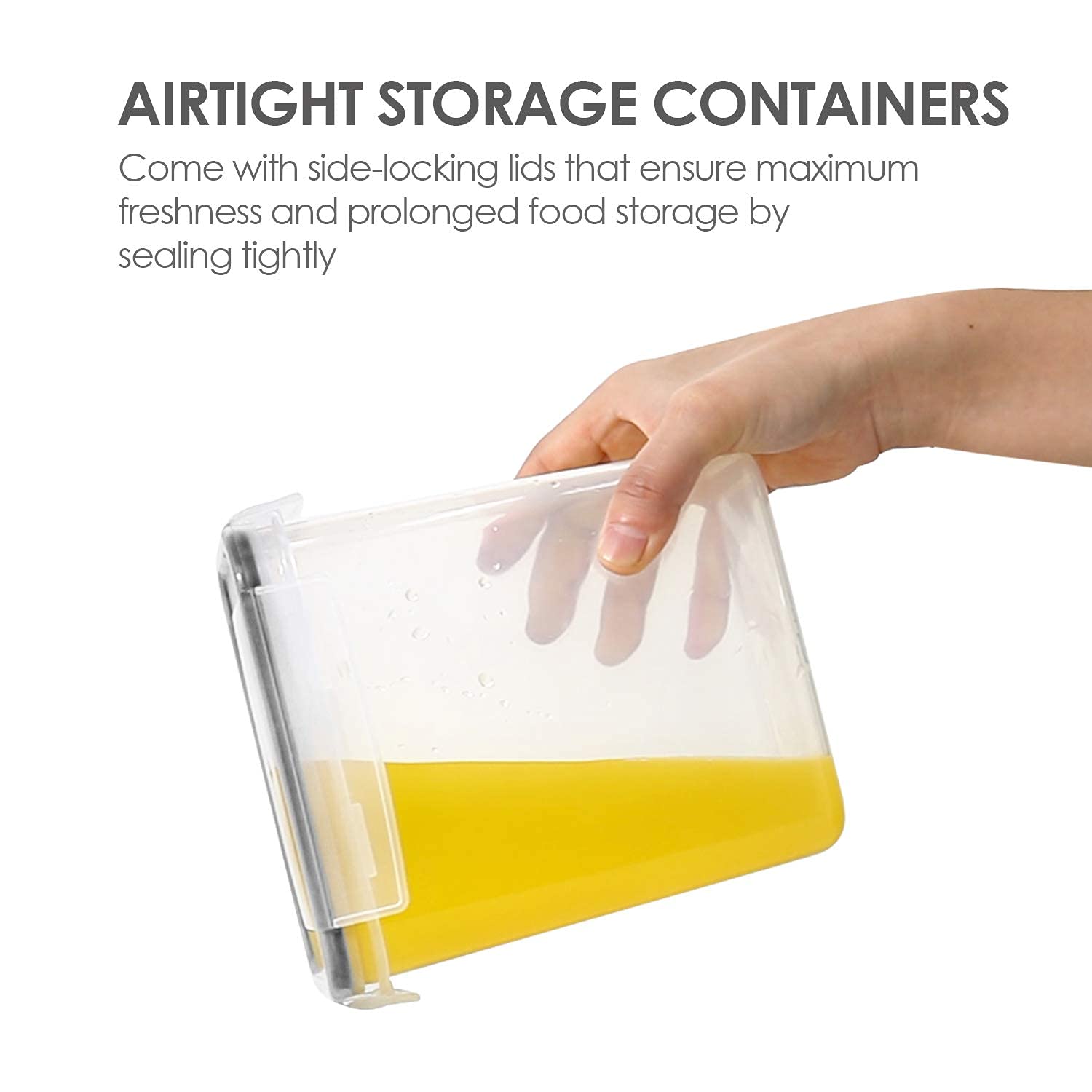 Vtopmart 32pcs Food Storage Container Set, Kitchen & Pantry Organizers and Storage, Plastic Airtight Container with Lids for Cereal, Flour and Sugar, Includes 32 Labels - Available at All In One Marketplace Canada