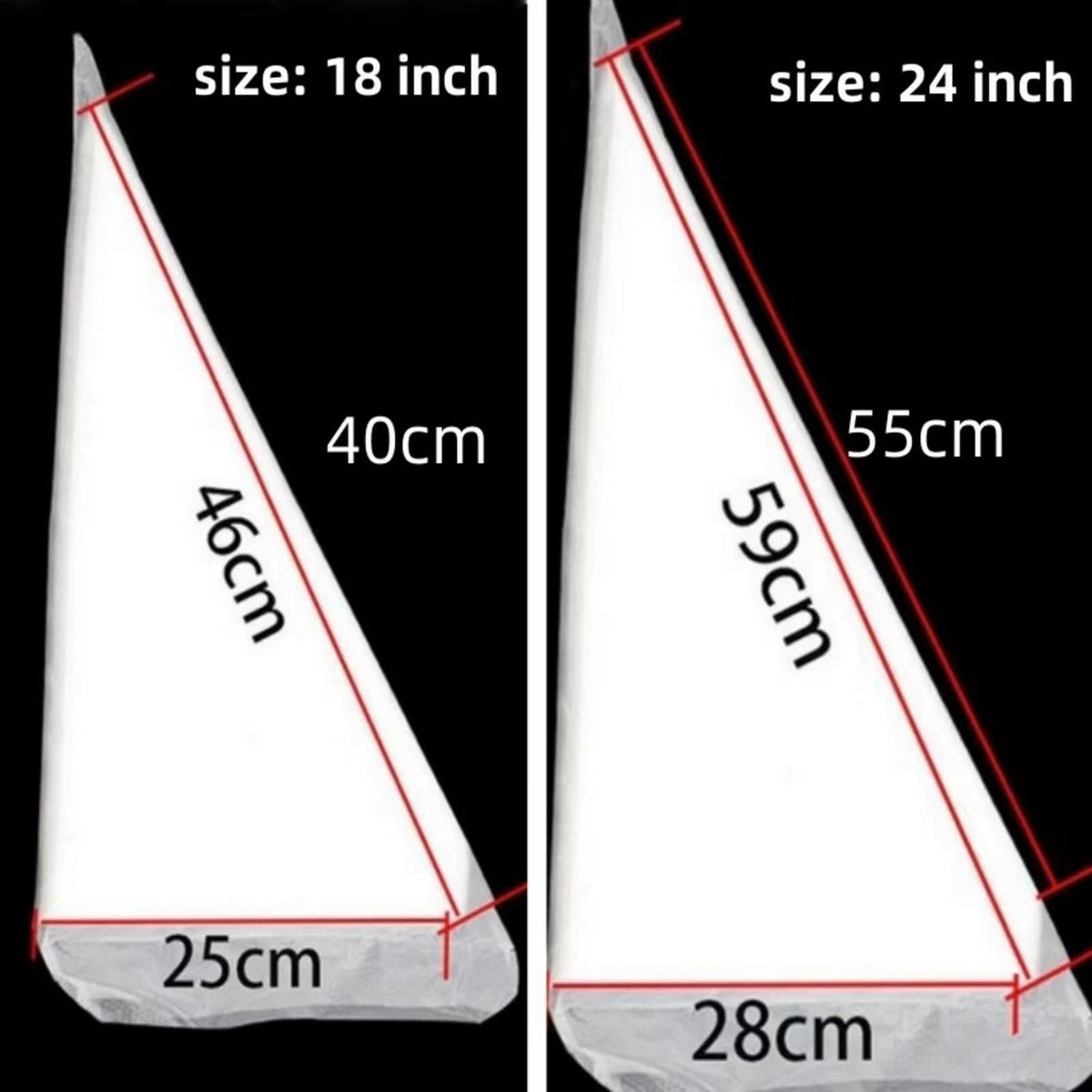 AMBESTAR 24 Inch Extra Large Piping Bags, Thickened 100Pcs/Set Disposable Clear Plastic Icing Piping Bags, Food Grade for Dessert, Cupcake, Pastry, Candy Decorating, Cookies, Cake Decoration 🍁 All In One Marketplace Canada