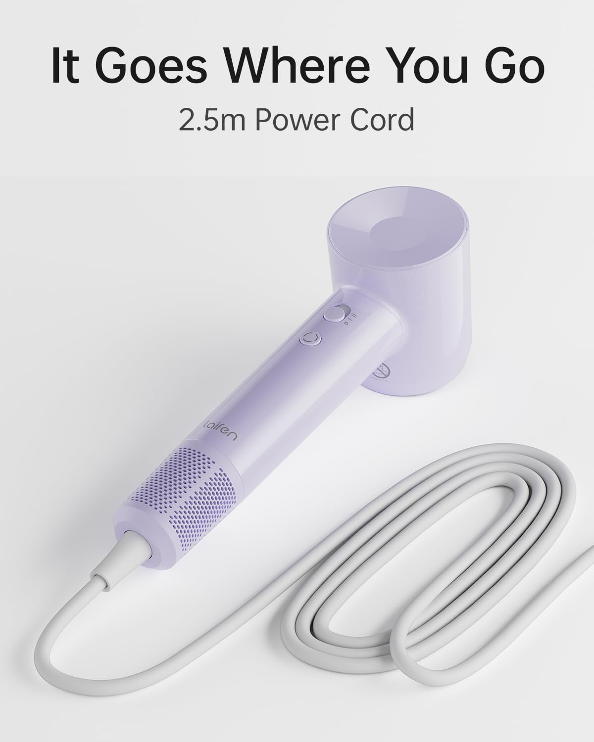 Laifen SE Lite Professional Hair Dryer, High-Speed Blow Dryer 100,000 RPM Brushless, Ionic Hair Dryer with Diffuser for Curly Hair , Fast Drying Low Noise, Diffuser Hair Dryer for Women and Men Lightweight Thermo-Control with 2 Nozzles, HD110 - Available at All In One Marketplace Canada