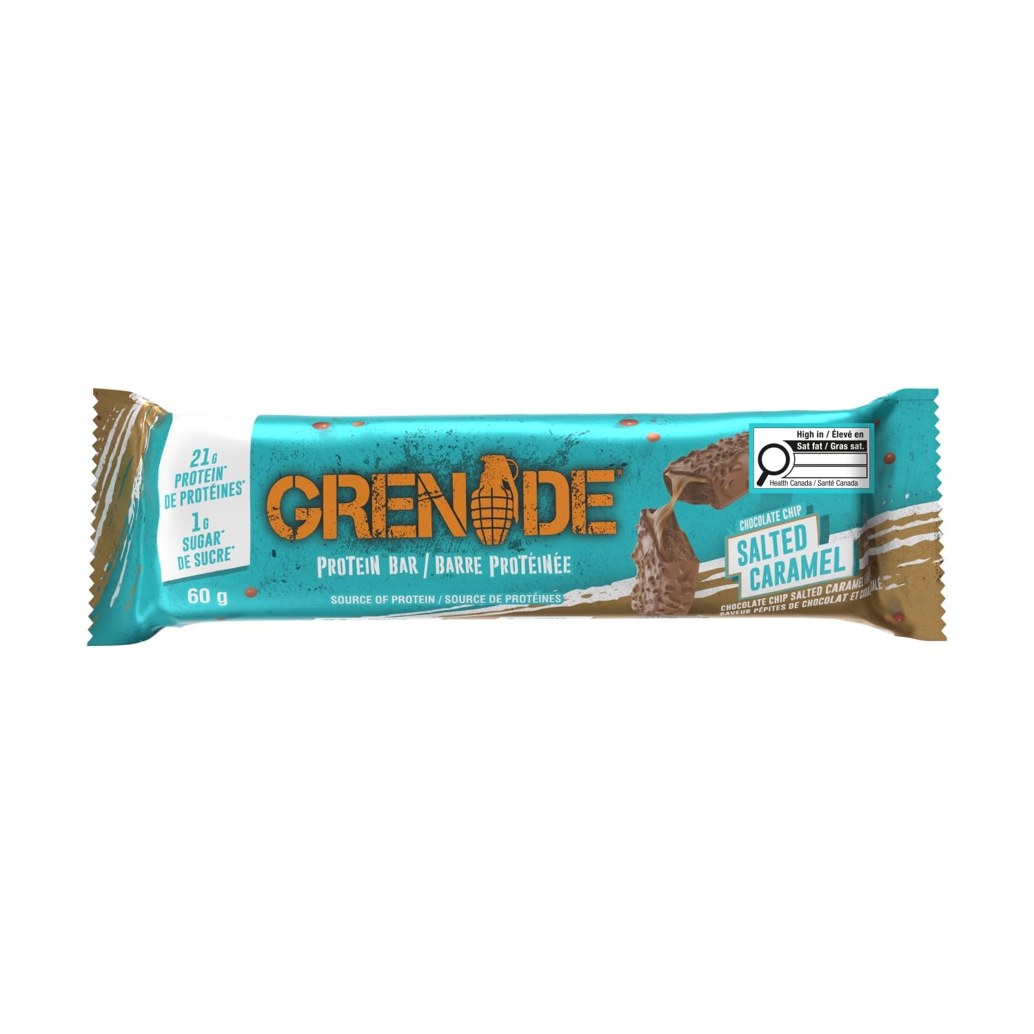 Grenade Carb Killa High Protein Bar - Chocolate Chip Salted Caramel, 12 Pack (60g each)