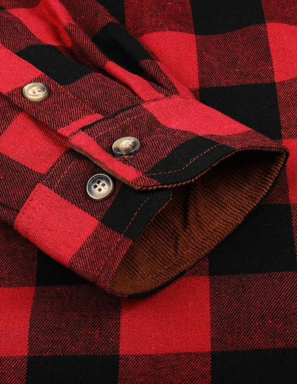 TARAINYA Men's Flannel Plaid Button Down Long Sleeve Shirt with Pockets 🍁 All In One Marketplace Canada