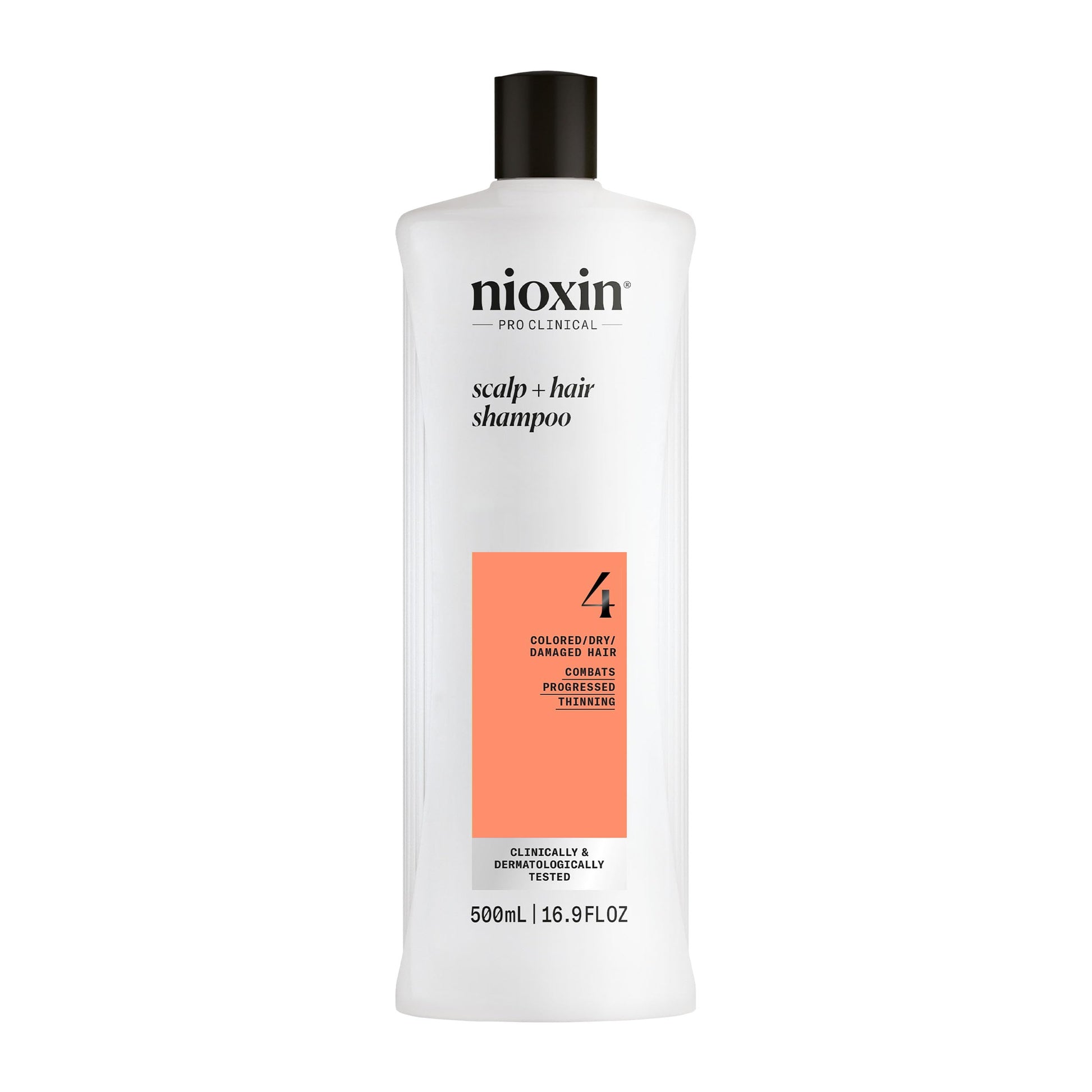 Nioxin System 4 Scalp + Hair Shampoo - Hair Thickening Shampoo For Damaged Hair with Progressed Thinning, 16.9 fl oz (Packaging May Vary) NIOXIN