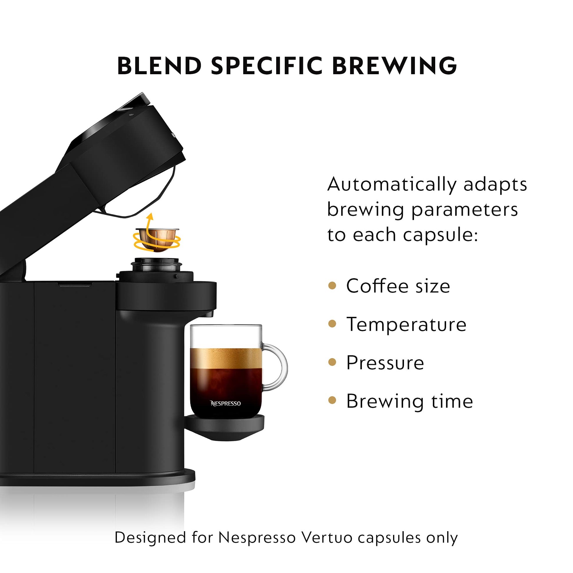 Nespresso Vertuo Next Pod Coffee & Espresso Machine Matte Black Nespresso