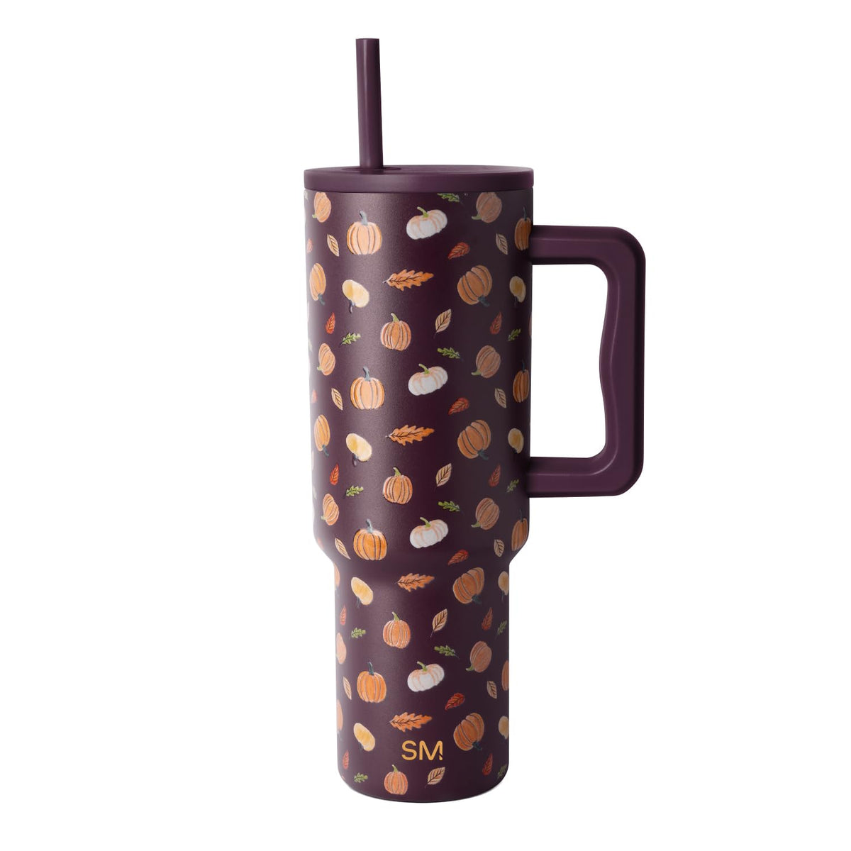 Simple Modern Halloween Tumbler with Handle | 40oz | Pumpkins
