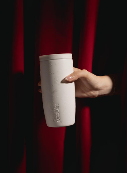 Gobelet de voyage pour café Simple Modern Halloween, couvercle à 360° | 475 ml | Squelettes