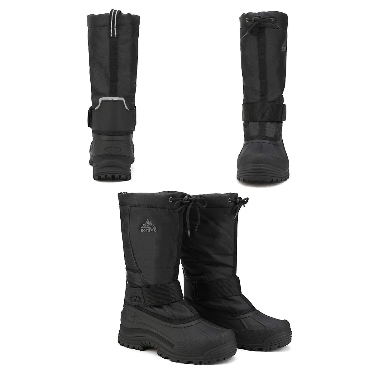 NORTIV 8 Men's Tall Waterproof Hiking Winter Snow Boots,Black,9 🍁 All In One Marketplace Canada
